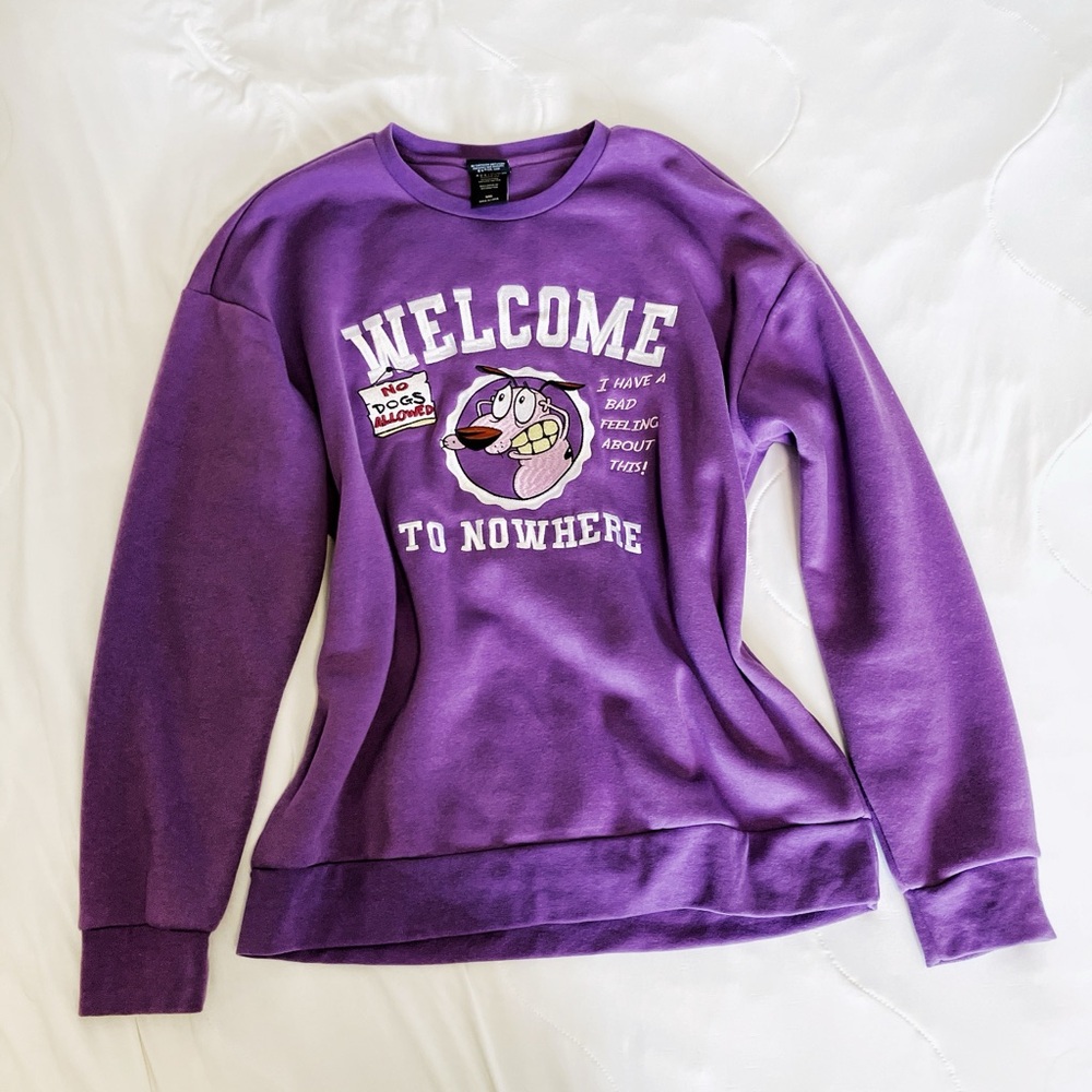 SOLD // Cartoon Network | Purple Courage the Cowardly Dog Sweater
